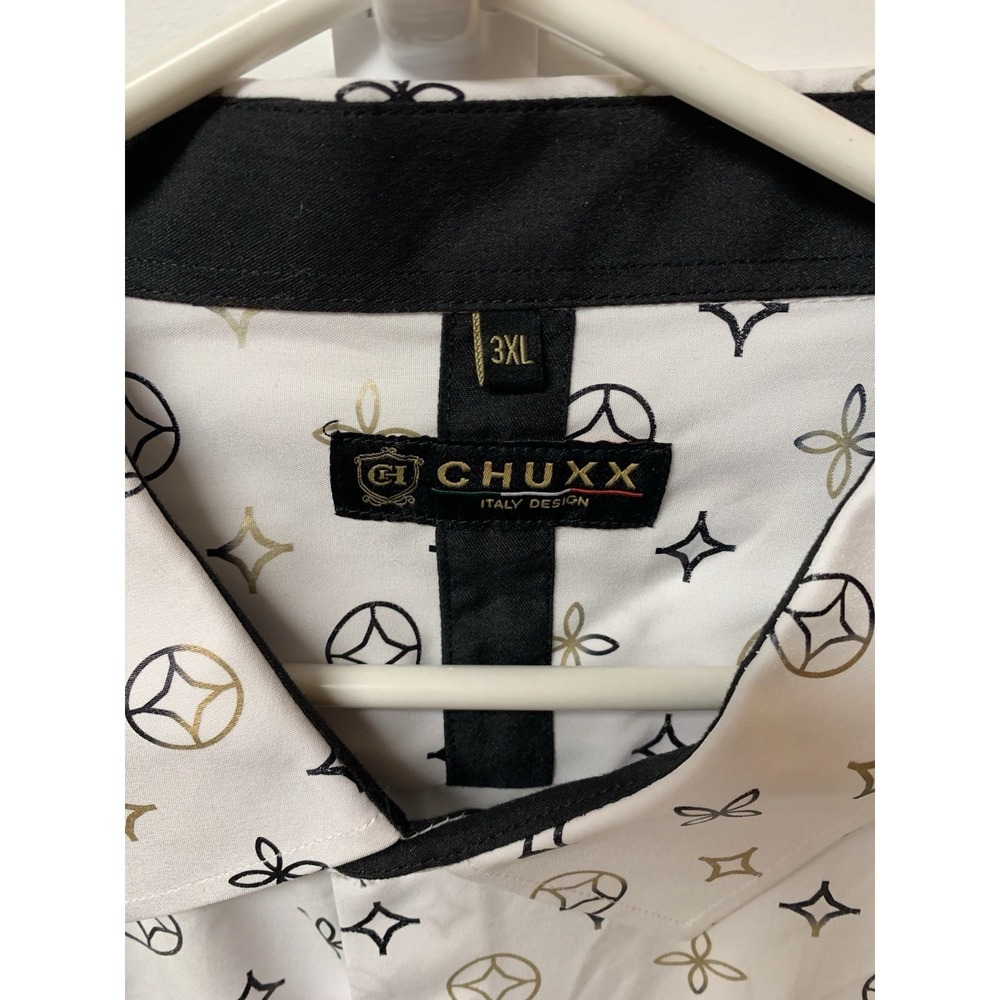 CHUXX Dress Shirt Mens Size 3XL Italian Design Long Sleeve Button Lightweight - Picture 4 of 14